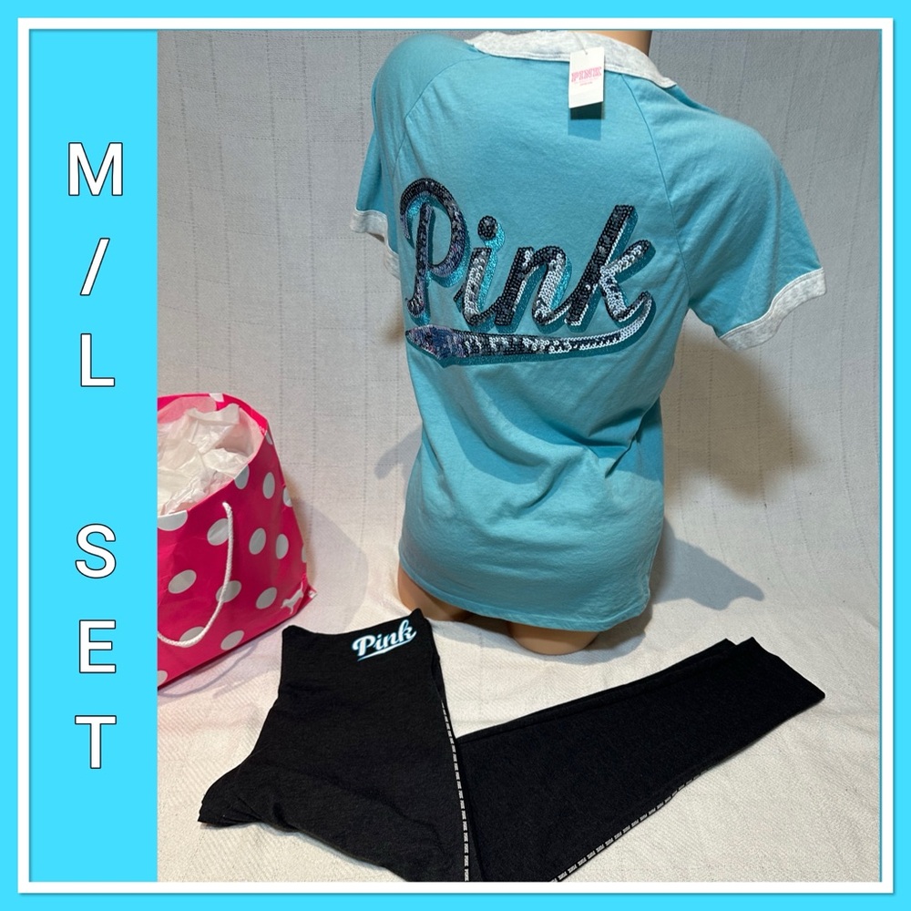 NWT VS PINK M/L RARE HTF SET